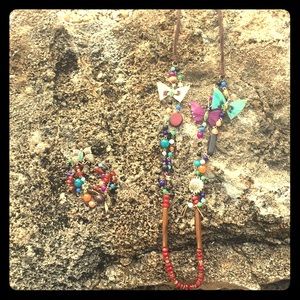 LuckyBrand boho set Necklace and bracelet